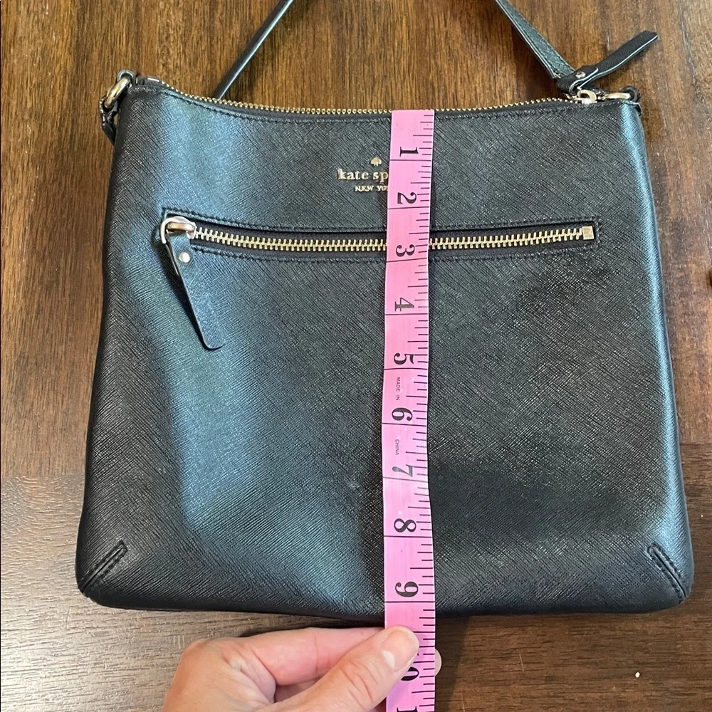 kate spade Black Saffiano Crossbody with Front Zip
